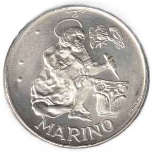 San Marino 500, 1975 Plata 0.835, 11g, ø 29.3mm KM# 48 UNC