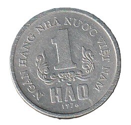 Vietnam 1 hao 1970  Aluminio, 1,1 g, ø 19 mm KM# 11 , XF