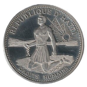 Haiti 50 gourdes 1977 Plata 0.925, 21.3 g, ø 36 mm KM# 128