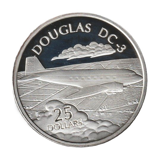 Solomon Islas 25 dollars 2003 Plata 0.999, 31.1g, ø 38.61mm KM# 139