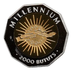 Gambia 2000 bututs 2000 Plata  0.925, 28.28g, ø 38.61mm KM# 62