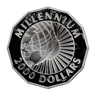 Guyana 2000 dollars 2000 Plata 0.925, 28.28g, ø 38.6mm KM# 53
