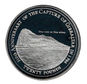 Gibraltar 20 pounds 2014 Plata 0.999, 31.1 g, ø 40 mm