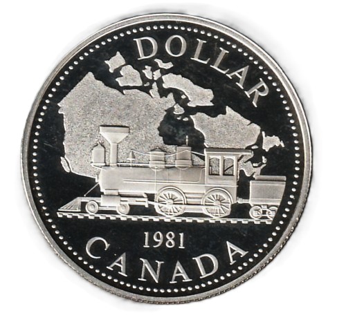 Canada 1 dollar 1981 Plata 0.500, 23.32g, ø 36mm KM# 130