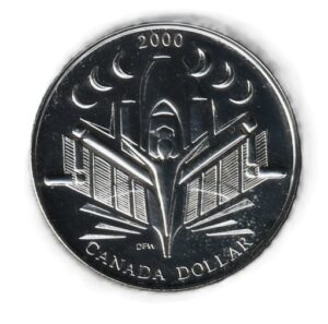 Canada 1 dollar 2000 Plata 0.925, 25.18 g, ø 36 mm KM# 401