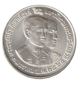 Tailandia 150 bath 1977 Plata 0.925, 22g, ø 35mm Y# 118