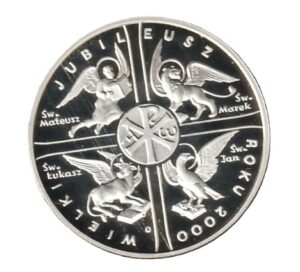 Polonia 10 zlotych 2000 Plata 0.925, 14.14g, ø 32mm Y# 380