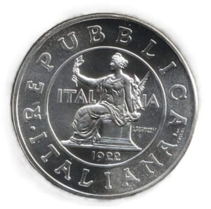 Italia 1 lira 2000 Plata 0.835, 22g, ø 34mm KM# 206